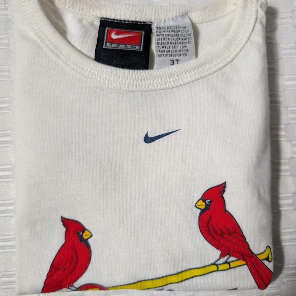 Nike St. Louis Cardinals white kids polyester & cotton shirt